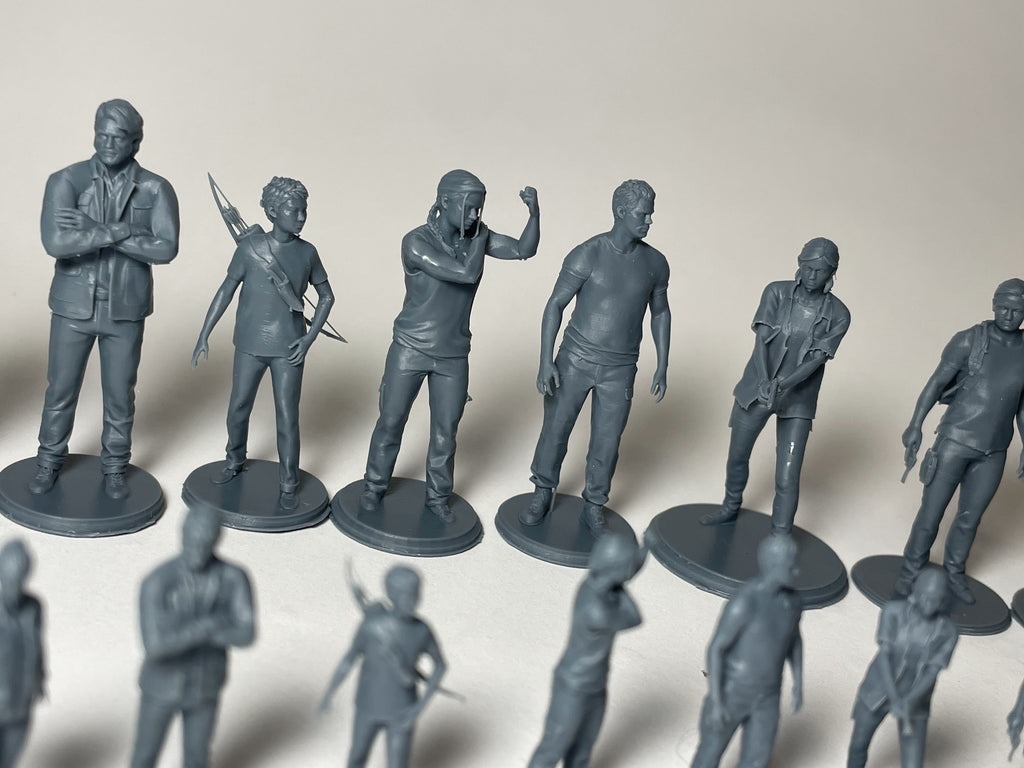 50mm & 30mm Miniatures Set - Post-Apocalypse Game Inspired Figurines