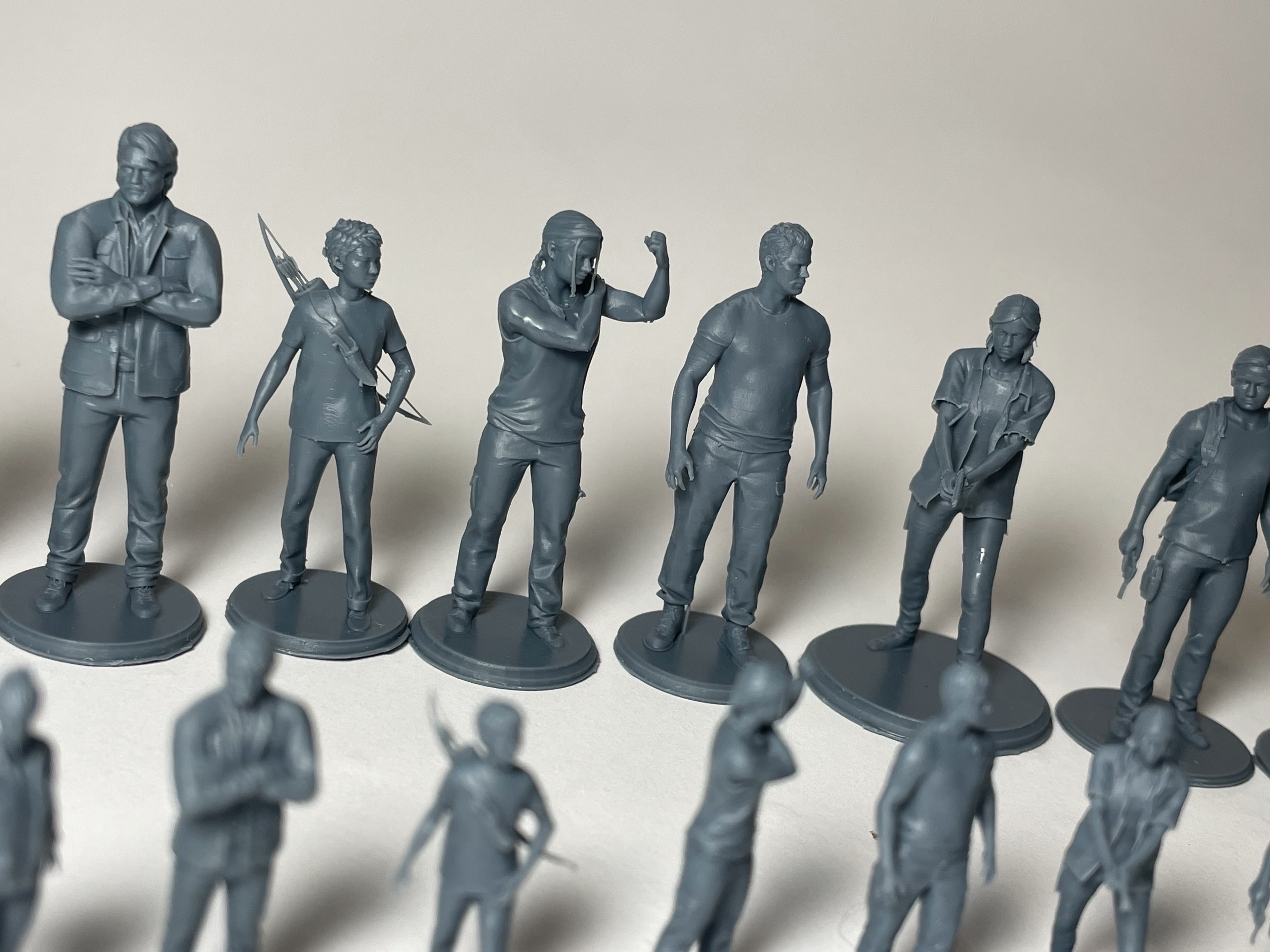 50mm & 30mm Miniatures Set - Post-Apocalypse Game Inspired Figurines