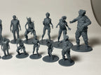 50mm & 30mm Miniatures Set - Post-Apocalypse Game Inspired Figurines