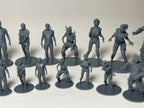 50mm & 30mm Miniatures Set - Post-Apocalypse Game Inspired Figurines