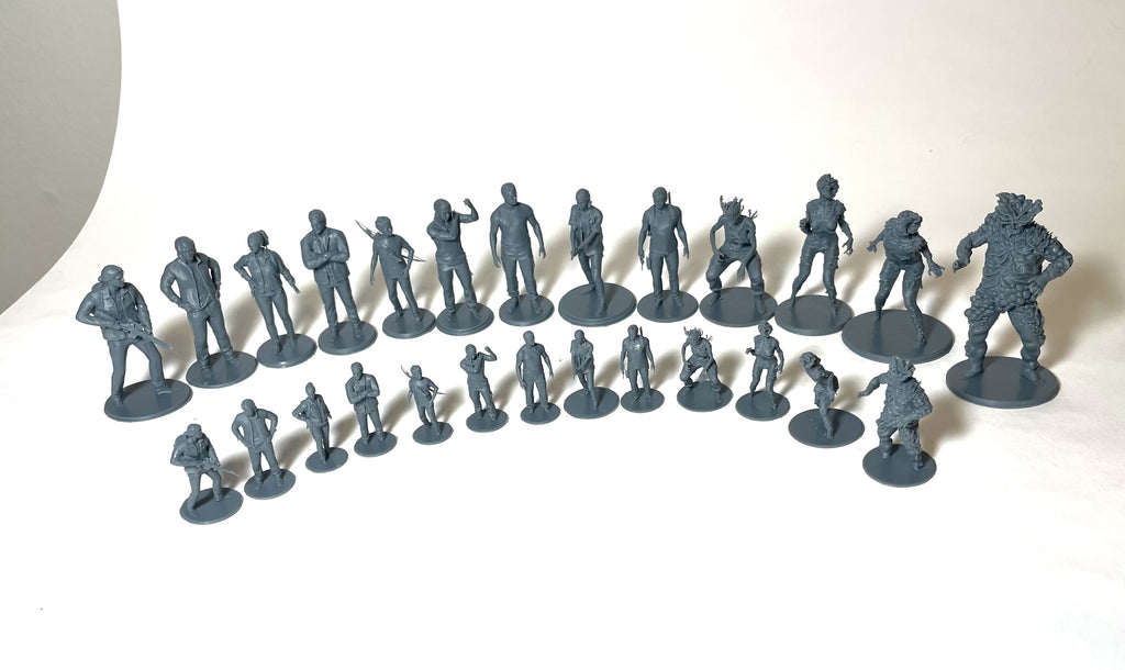 50mm & 30mm Miniatures Set - Post-Apocalypse Game Inspired Figurines