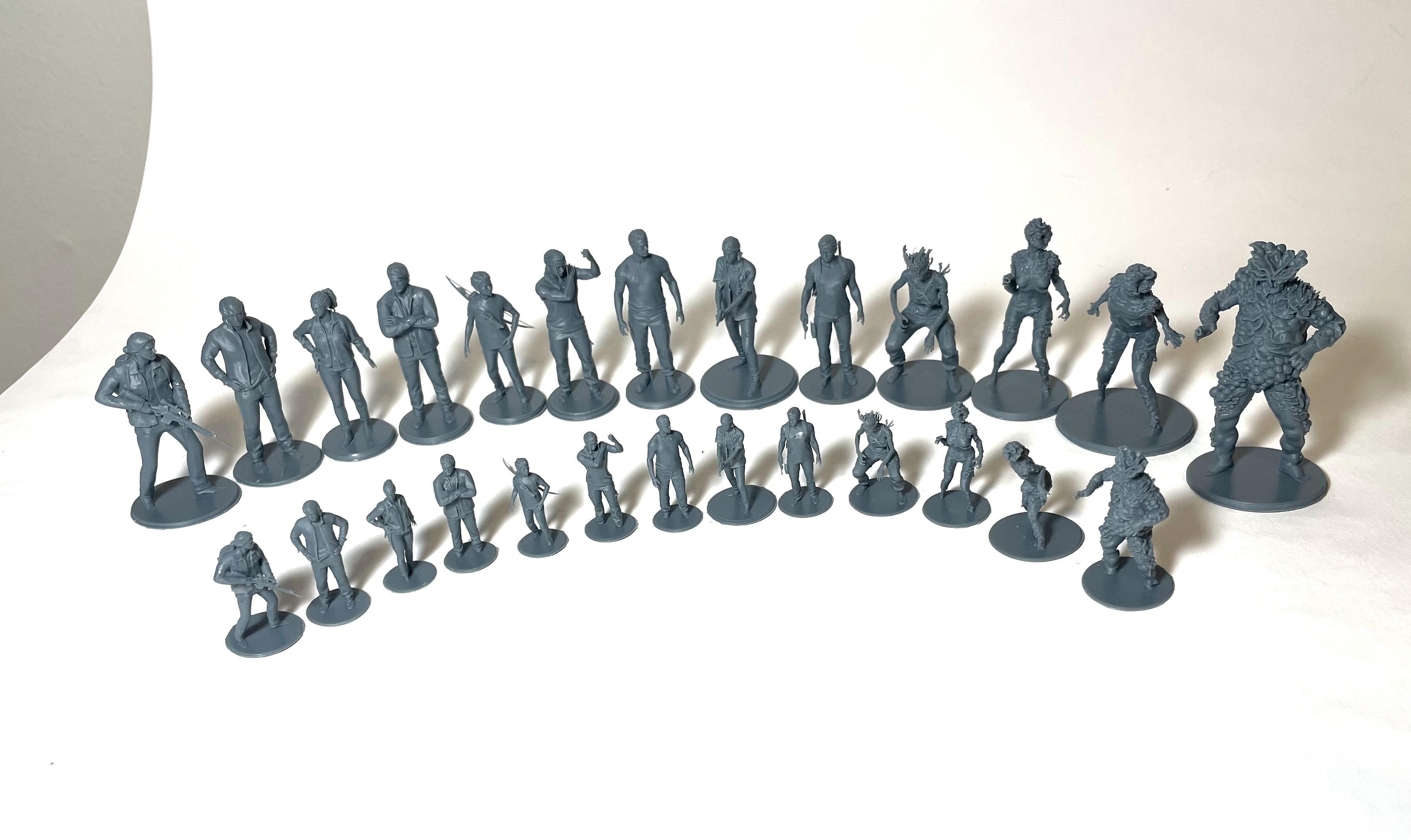 50mm & 30mm Miniatures Set - Post-Apocalypse Game Inspired Figurines
