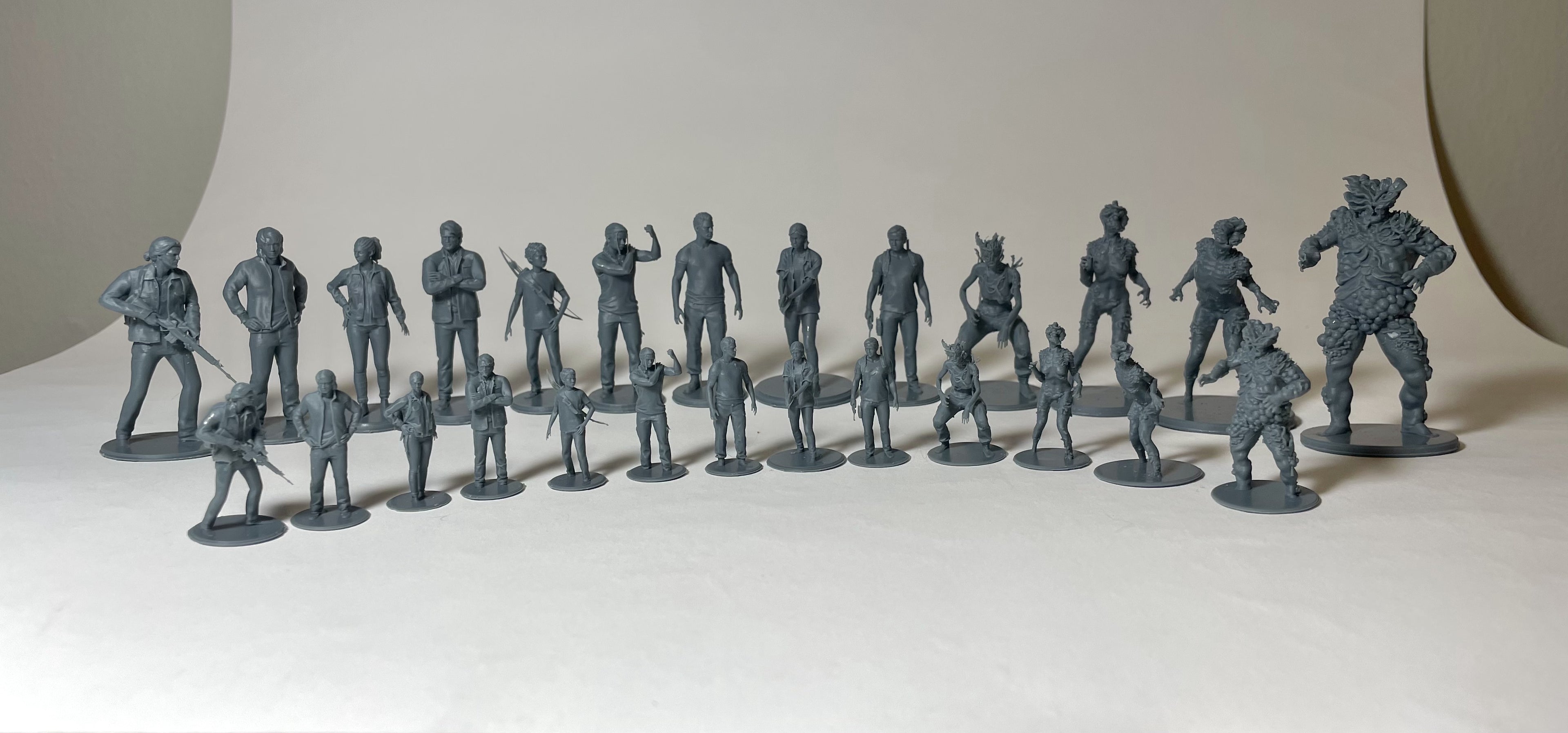 50mm & 30mm Miniatures Set - Post-Apocalypse Game Inspired Figurines