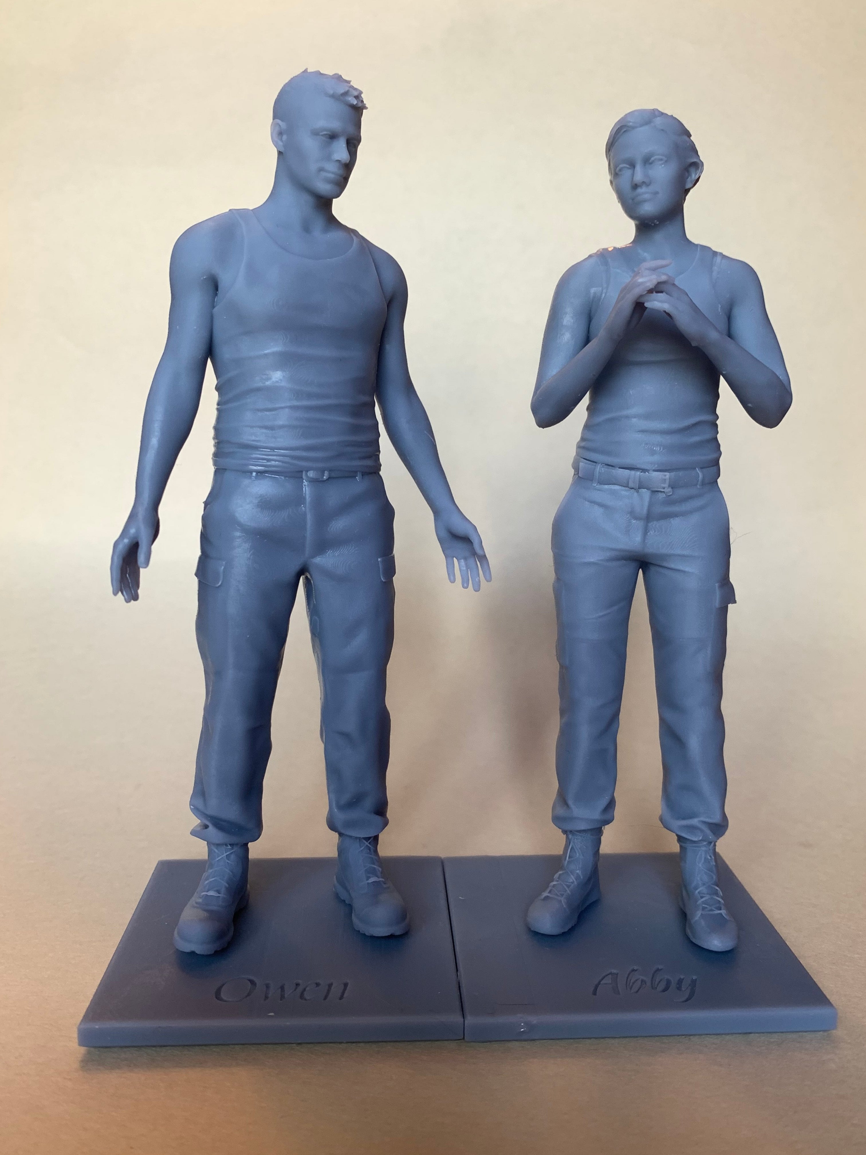 Young Abby and Owen Figurines