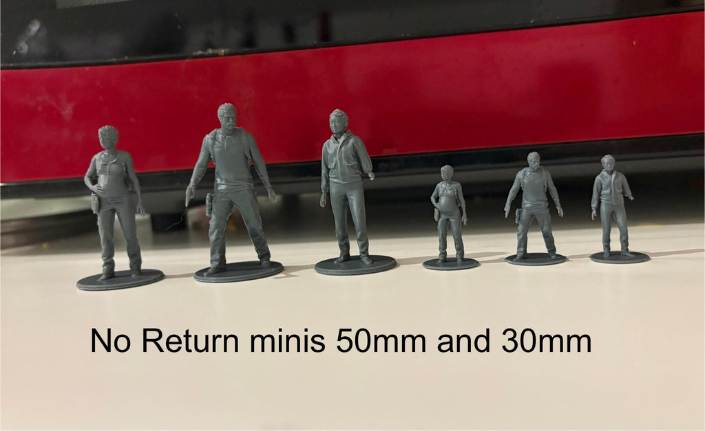 50mm & 30mm Miniatures Set - Post-Apocalypse Game Inspired Figurines