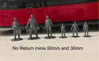 50mm & 30mm Miniatures Set - Post-Apocalypse Game Inspired Figurines