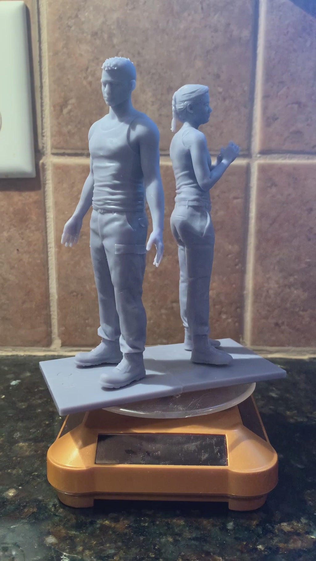 Young Abby and Owen Figurines