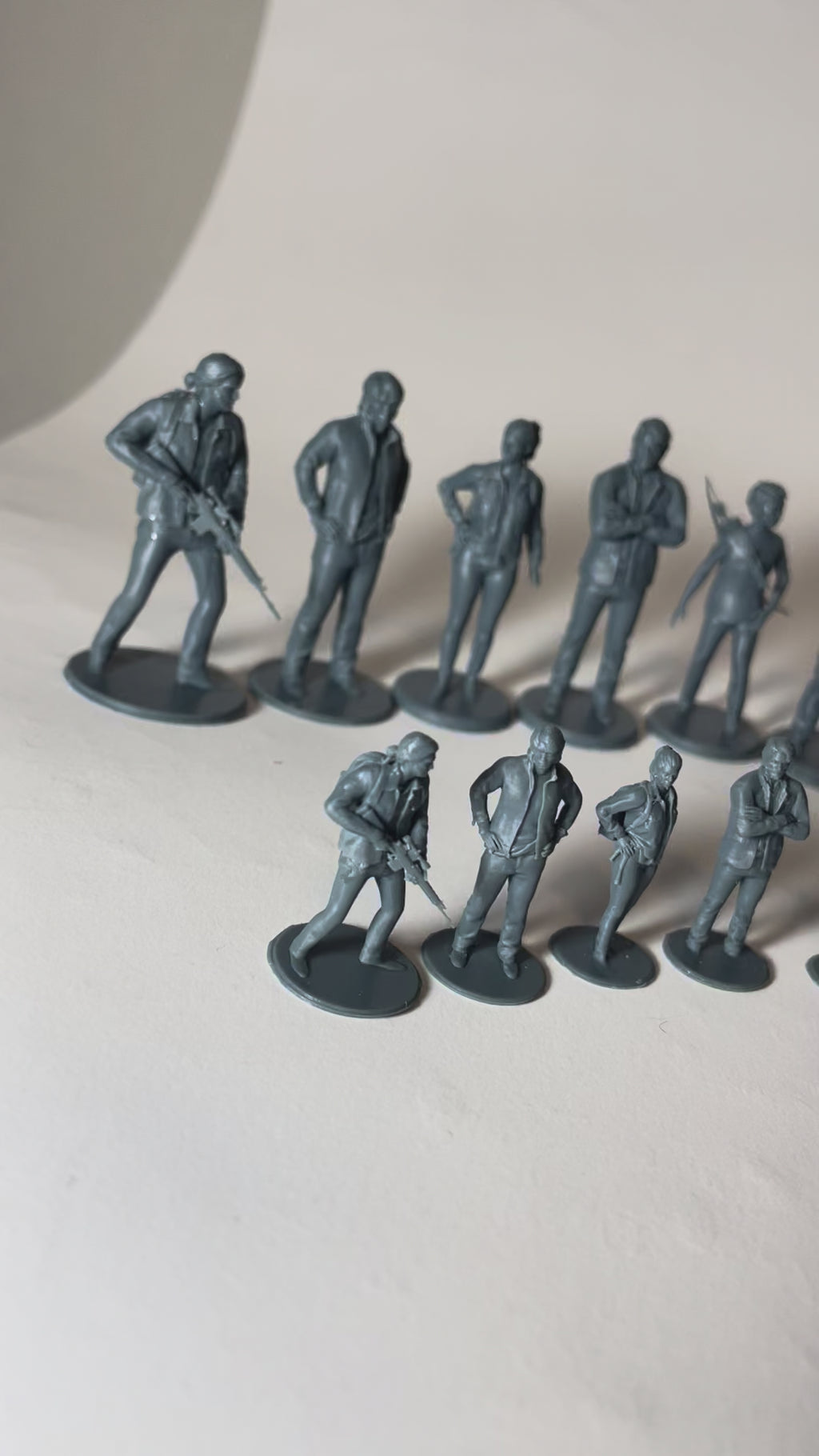 50mm & 30mm Miniatures Set - Post-Apocalypse Game Inspired Figurines